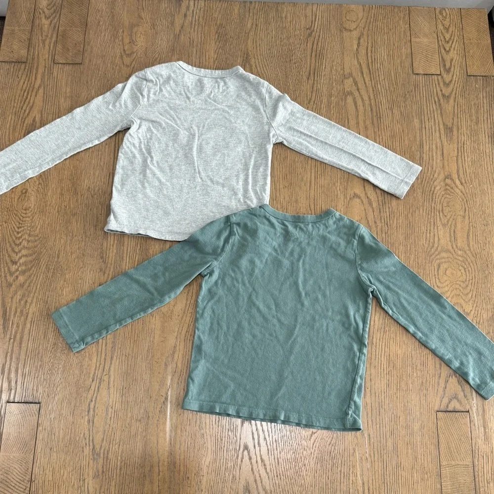 GAP Kids Long Sleeve Shirt Bundle Dinosaur Mountain Graphic XS 4/5